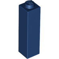 Lego kostka (kostička) 1x1x3, tmavě modrá (6345563)
